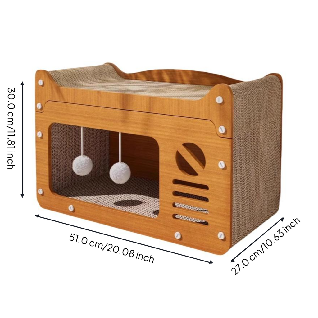 Cat Scratcher House, Upright Cat Bed, Climbing Mat in One