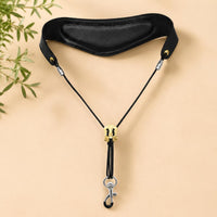Leather Saxophone Strap Metal Hardware Padded Saxophone Strap Hook Clip