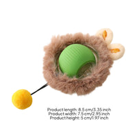 Soft Feline Toy Ball Ribbed Feline Ball Toy Compact for Cats