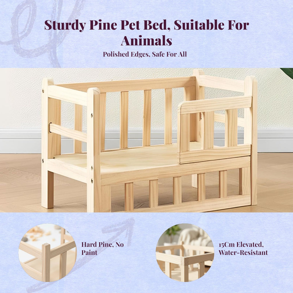 Elevated Cat Bed, Pet Cot, Washable, Calming, Indoor Pad