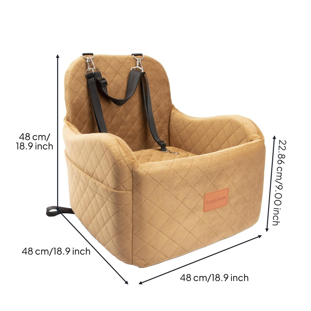 Dog Car Booster Seat Soft Padded Car Pet Bed Sturdy Foam for Travel, Dogs