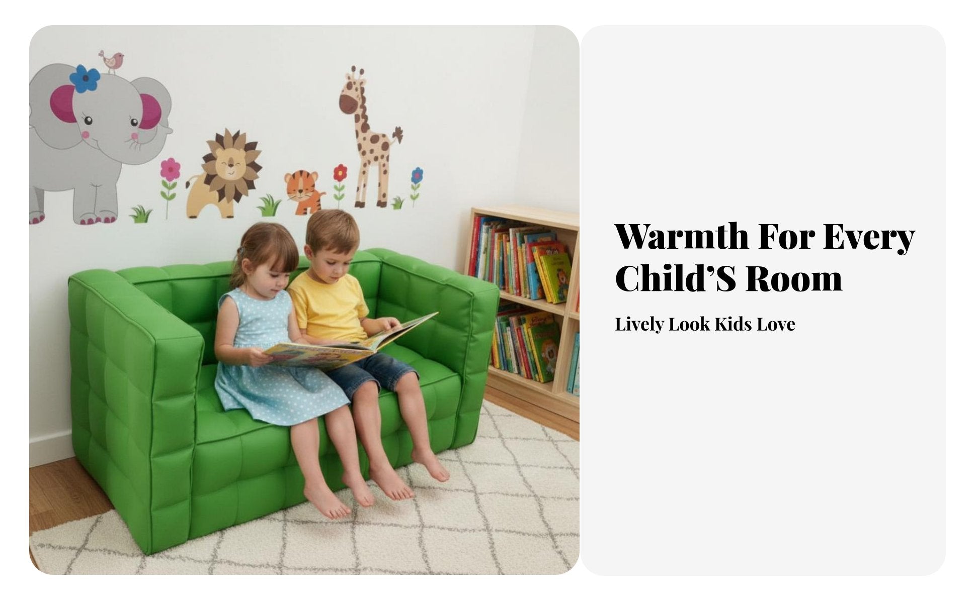 Upholstered Young Child Chair Child-Sized Quilted Square Sofa Soft and Comfortable Skinaccommodating for Preschoolers
