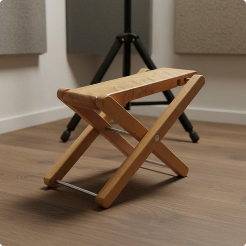 Wooden Guitar Footstool Solid Wood Adjustable Guitar Foot Pedal Stable