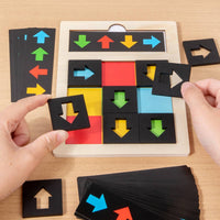Wooden Direction Cognition Toy Early Education Arrow Reasoning Brain Teaser