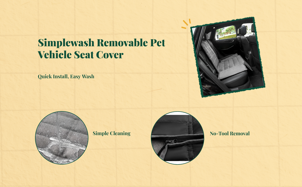 Waterproof dog car seat cover fits most