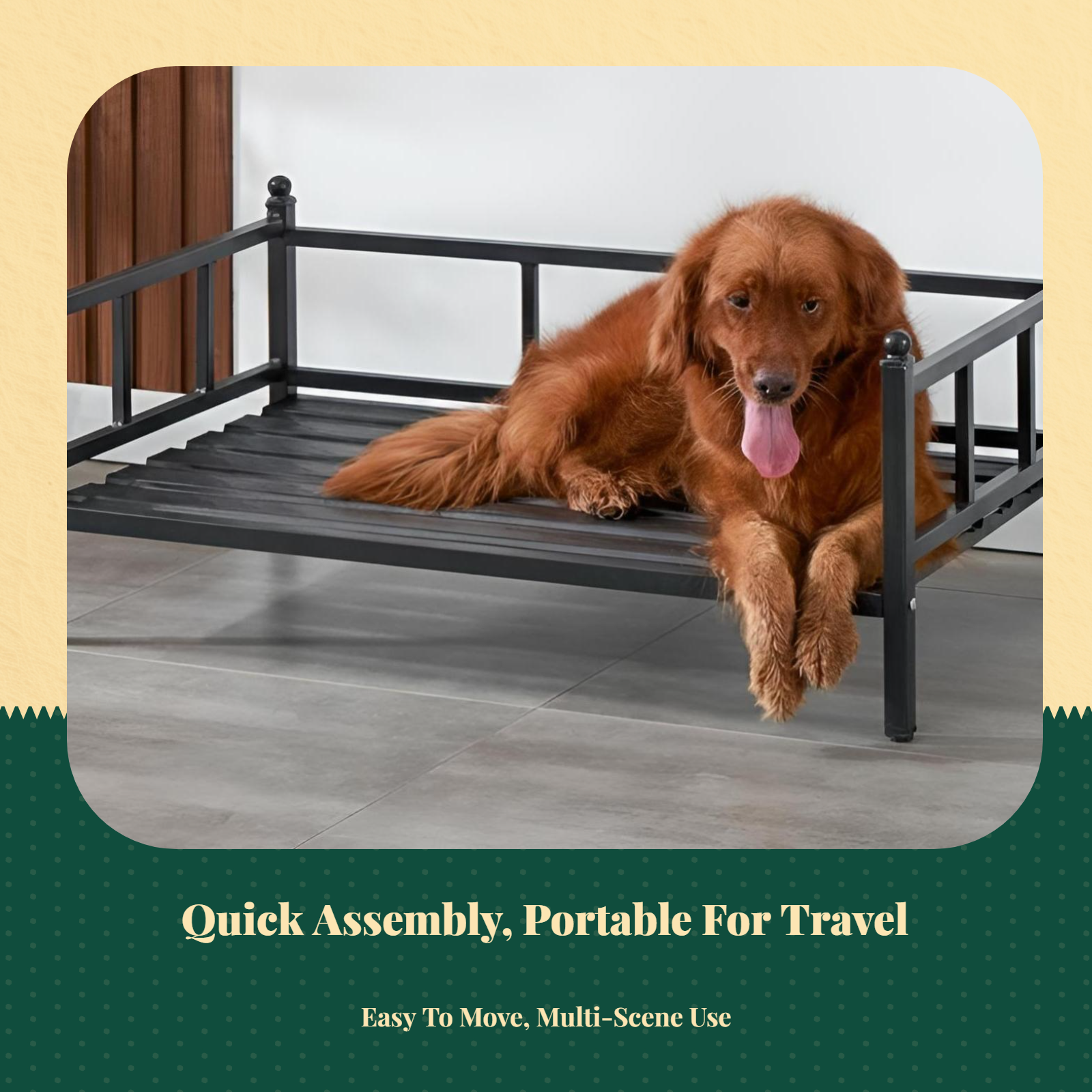Elevated Dog Bed, Cooling Pet Cot, Portable Raised Bed