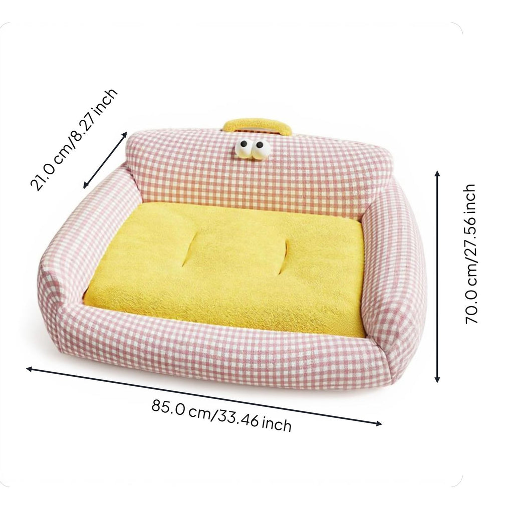 Removable plush pet sofa bed for all-season comfort