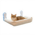Cat shelf with suction mount.