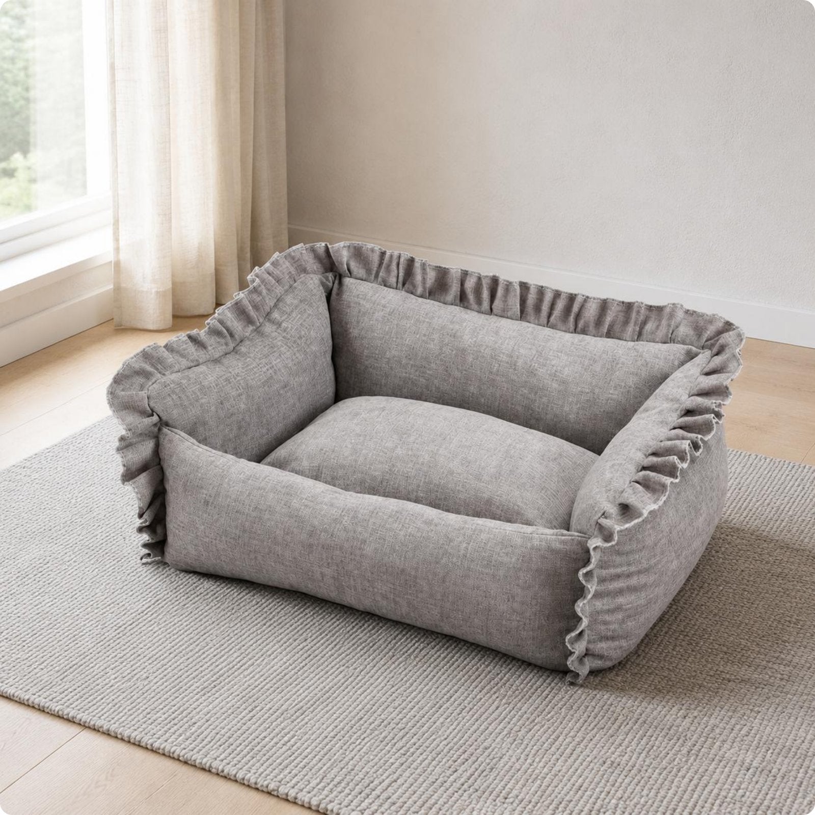 Washable Dog Couch Bed Wear-Resistant Small Dog Couch Faux for Indoor