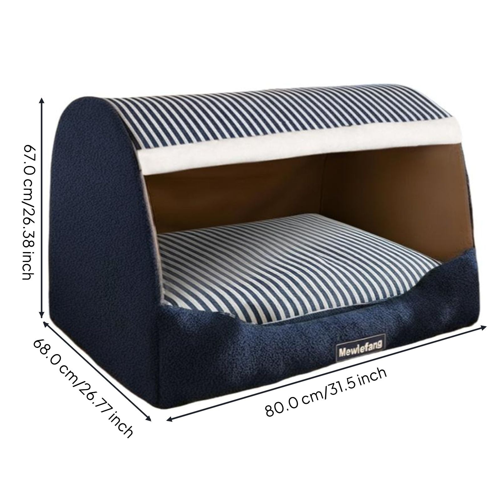 Insulated Indoor Dog House Bed, Removable, Non-Slip Den