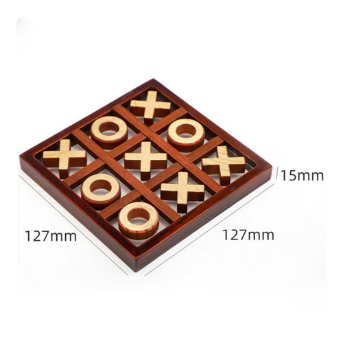 Wooden X and O Toe Game Sturdy Wooden X and O Toe Board Polished Edges