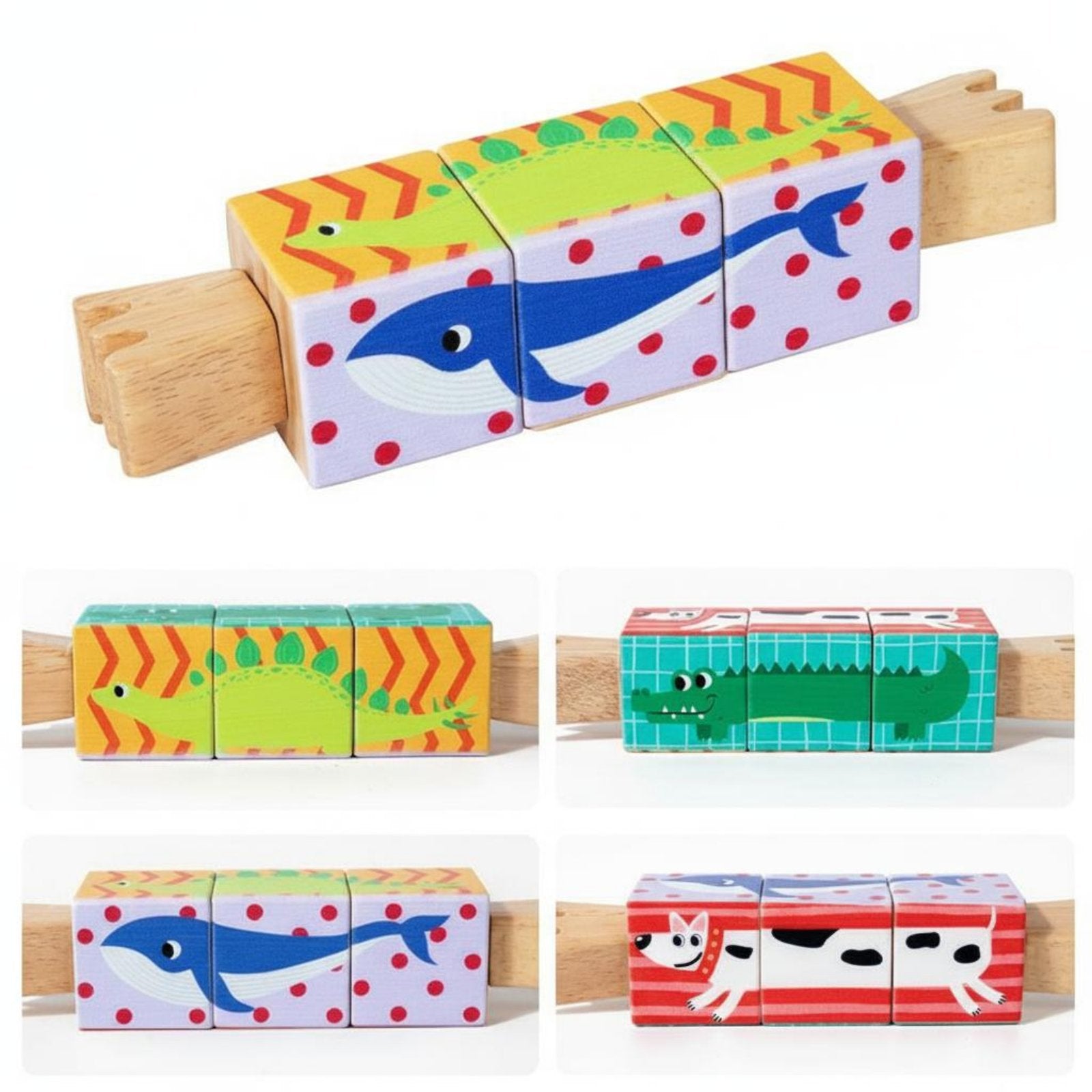 Rotating Block Puzzle 360° Rotation Twist and Match Puzzle Toy Educational Rotate and Twist Blocks for Young Children, Preschoolers