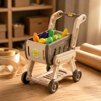 Pretend Play Shopping Trolley Social Skills Toy Shopping Trolley for Playroom