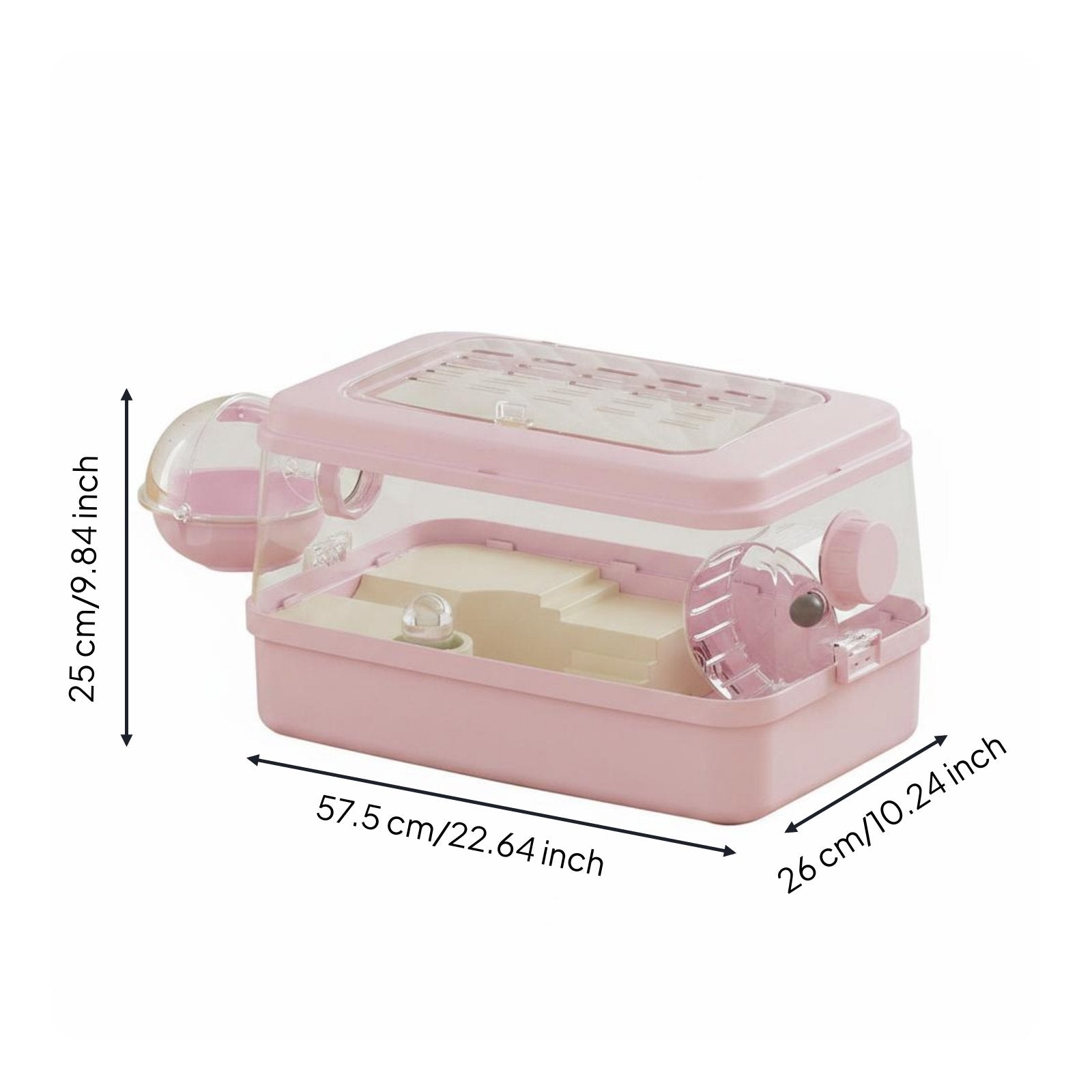 Acrylic Hamster Enclosure Clear Body Small Pet Housing Easy Clean