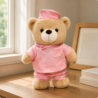Medical Teddy Bear Soft Stuffed Creature Light Brown