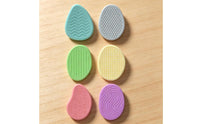 6 Pieces Soft Rubber Worry Stone Toys Calming Textured Sensory Stone Silent Item for Autistic People, Kids