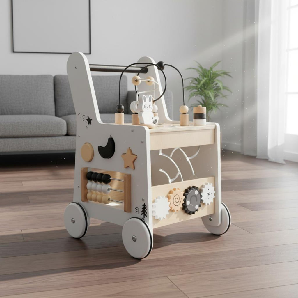 Multifunctional Activity Stroller Nordic Design Infant Toy for Babies