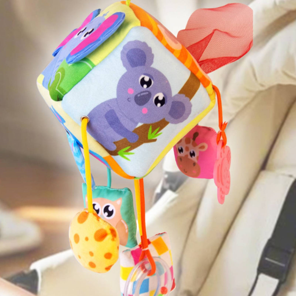 Baby Carriage Hanging Toy Teether Activity Cushioned Travel Friendly
