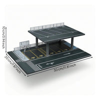 Parking Scene Model Printed Markings Steel-Frame Parking ABS Plastic Components