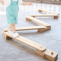 Wooden Balance Bridge Gross Motor Skills Balance Bridge Toy Science Learning Game for Young Children, Preschool