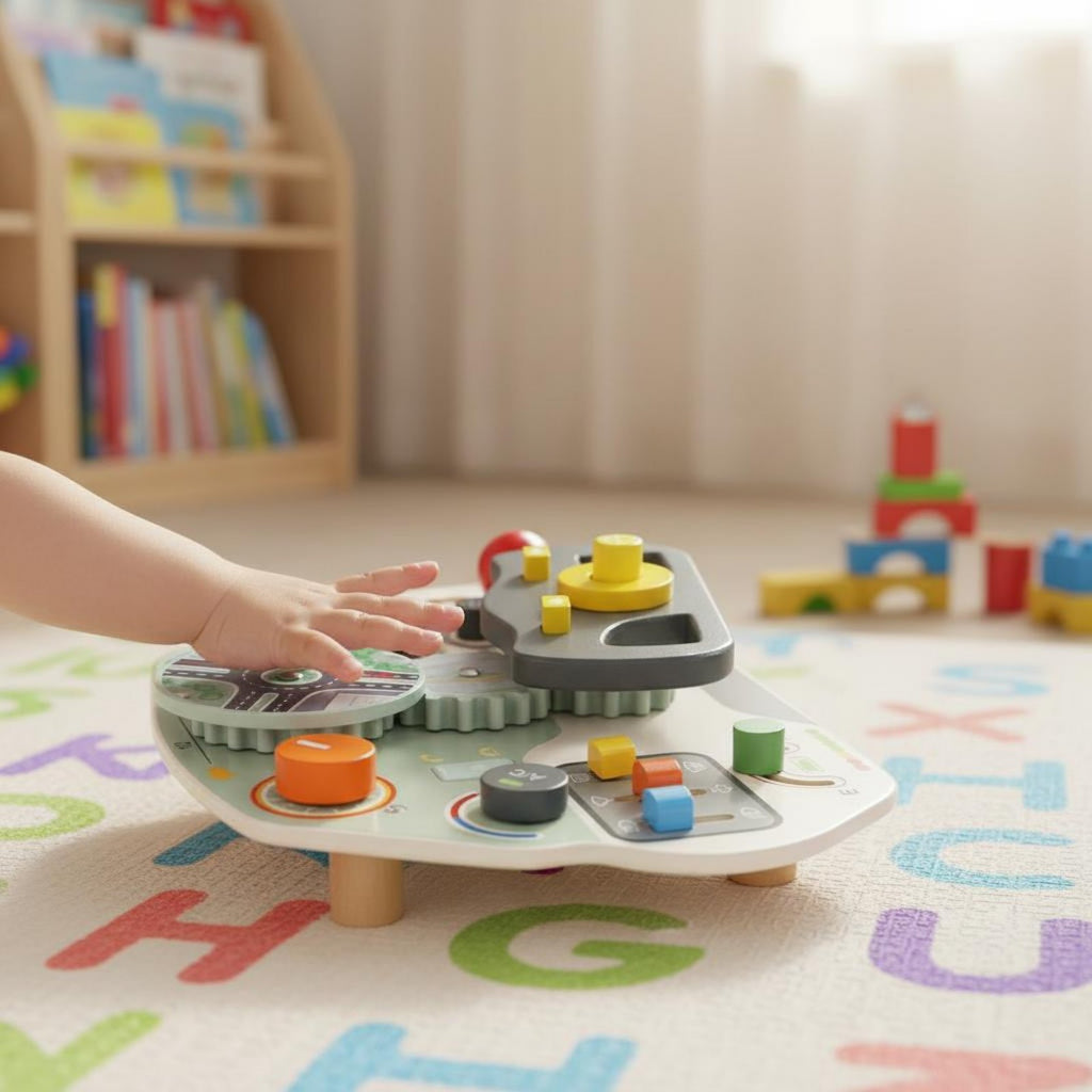 Steering Wheel Busy Board Sensory Play Toddler Steering Wheel Toy for Toddlers