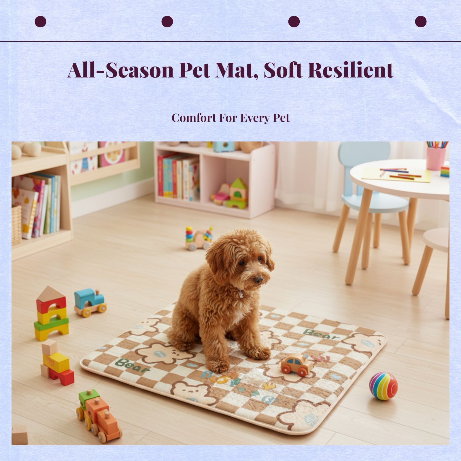 Washable ultra-soft dog bed