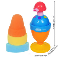 Ice Cream Foam Dispenser Colorful Ice Cream Bath Toy Easy to Clean for Children