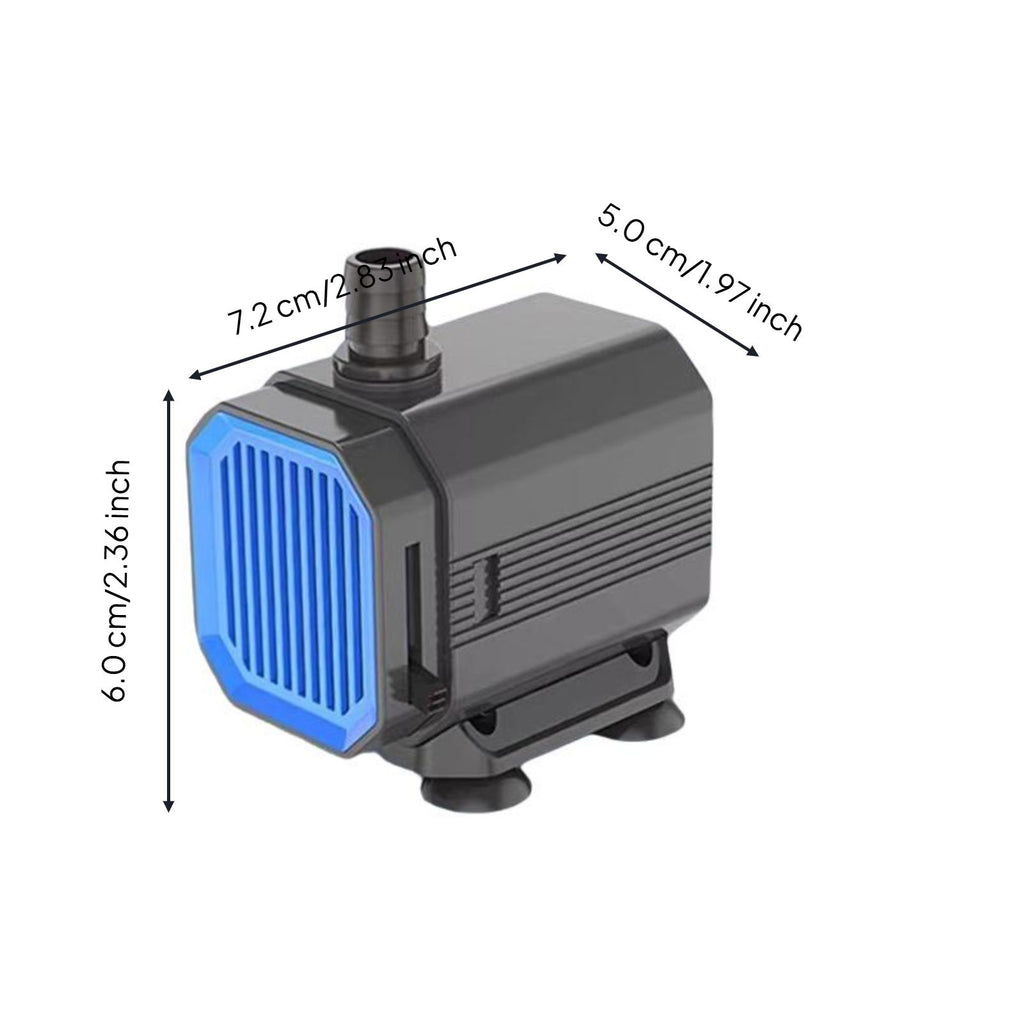 Quiet Underwater Pump for Aquariums, Ponds, Hydroponics