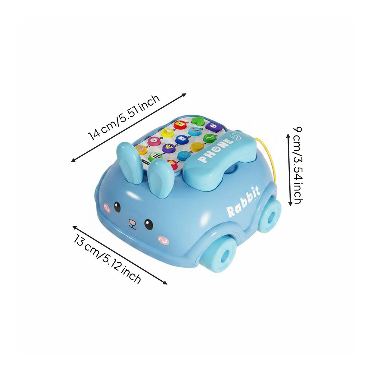 Musical Story Phone Imaginative Play Rabbit Phone Toy English Learning