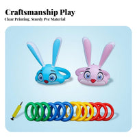 Inflatable Rabbit Hoop Toss Family Fun Wearable Hoop Toss Hat Safe for Children