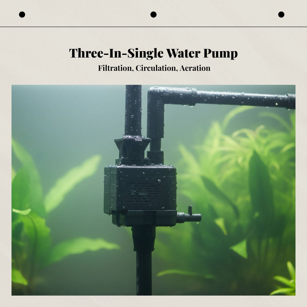 Three-in-One Aquatic Habitat Aeration Pump, tri-flow-1000 Replacement, Circulation Strainer, Top Strainer for Large Tanks