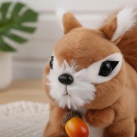 Electric Squirrel Toy Walks Walking Squirrel Stuffed Animal Wags Tail for Gift