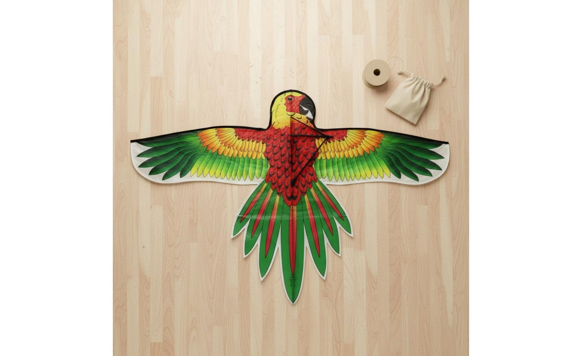 Colorful Parrot Kite Large Wing Span Outdoor Toy for Park