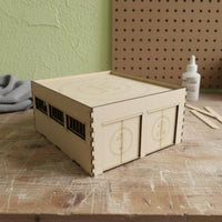 WWII Vehicle Repair Factory Model Removable Roof Cut Building Model