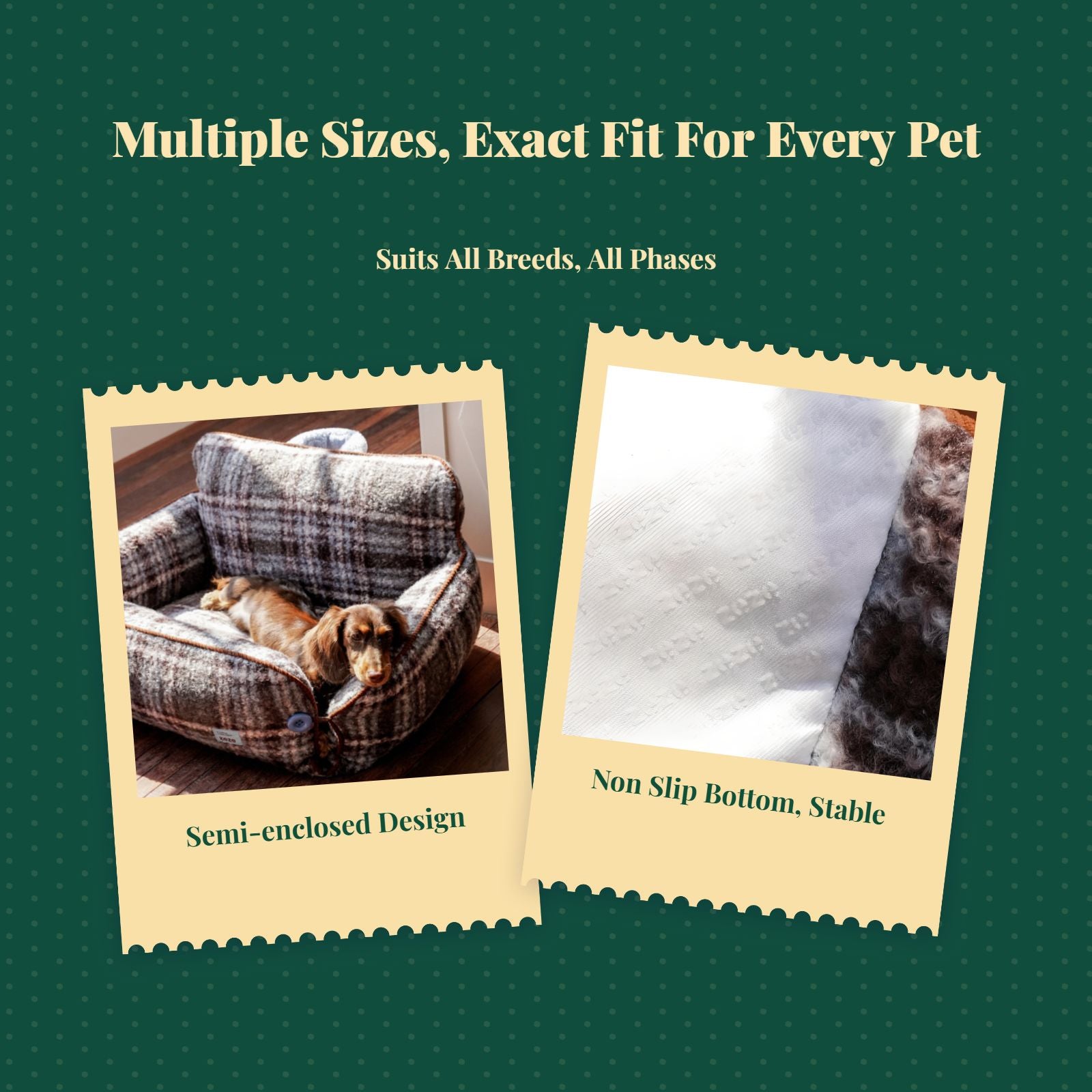 Orthopedic pet bed, washable cover