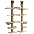 Multi-level wood cat condo tower