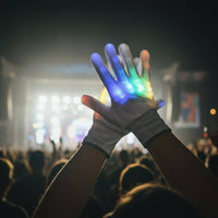 Flashing Finger Light Gloves Hidden Battery Pack LED Light up Gloves Fun Gift