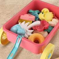 Sand Pull Cart Toy Colorful Children's Sand Wagon Lightweight 1 Piece for Outdoor