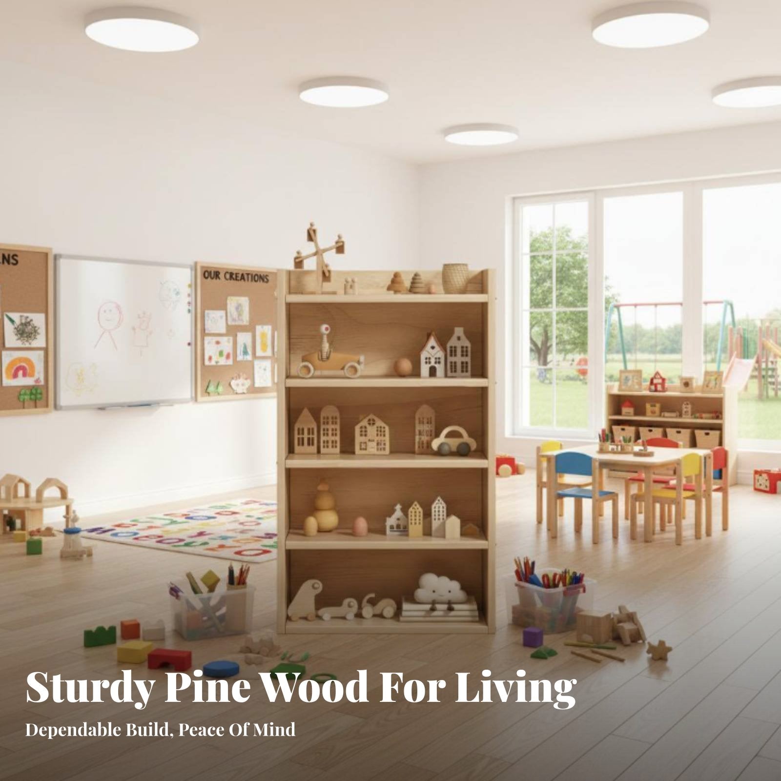 Childchild-safe Multi-Tier children's Organizer Stable frame kids' Furniture Large Capacity shelving unit Space-Saving for Toddlers, Kindergarten educators, Parents, Playroom, Nursery, Living Room, Bedroom