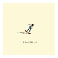 1/64 Scale Skateboarder Figure Dynamic Pose 1:64 Skateboarder Figure