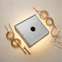Piano String Box Light Gray Organizer Circular Cutout