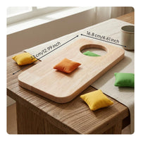 Sandbag Tossing Board Natural Wood Wooden Throwing Board Canvas for Children