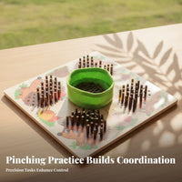 Hedgehog Matching Game Colorful Wooden Peg Toy Smooth for Children