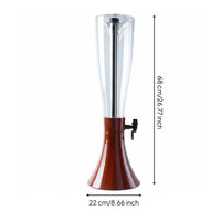 Beer Column Dispenser Transparent Body Drink Tap Column Large Capacity