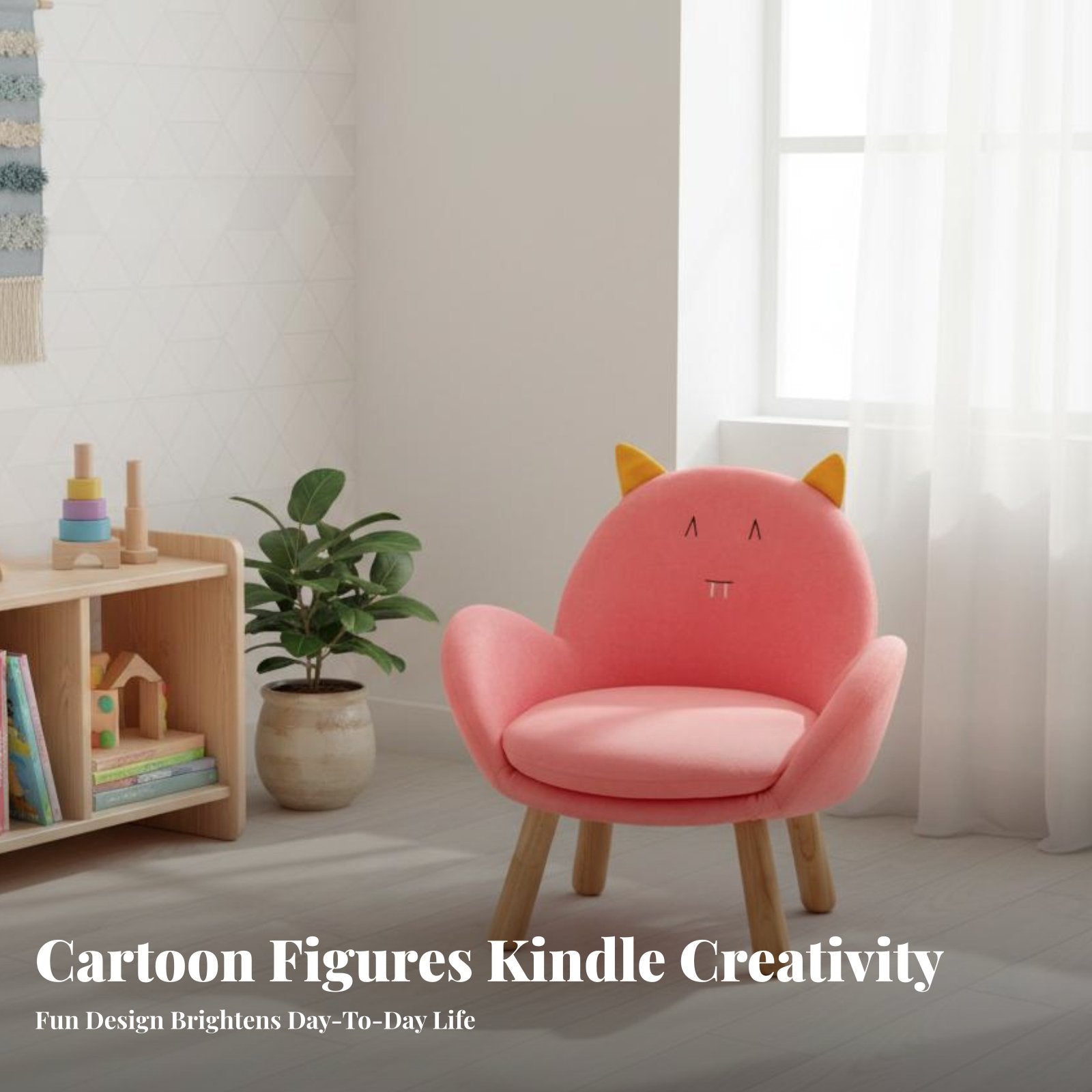 Cartoon supportrest Seat With support Toddler Chair Rounded Edges for Toddlers