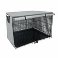 Dog Kennel Cover Waterproof Pet Crate Cover Long-Lasting 210D Oxford Material