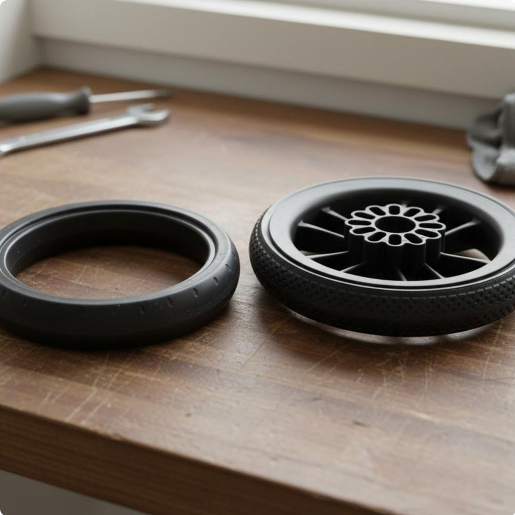 Pram Wheel Rubber Tire Universal Fit Baby Carriage Wheel Tire