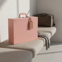 Mahjong Box Sturdy Construction Mahjong Tile Storage Case Spacious Interior PU Leather Game Box for Travel