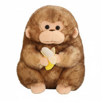 Golden Monkey Stuffed Calming Sitting Monkey Doll Cuddly for Children