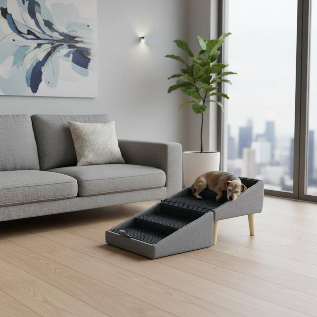 Foldable Dog Stairs Large Size Foldable Pet Stairs Easy to Clean Animal Gear for Young Dogs, Bed, Sofa